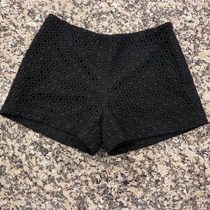 Banana Republic lined lace zip up shorts